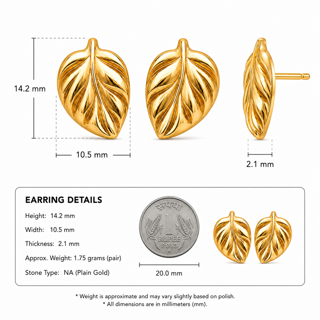 The Botanical Grace Gold Earrings