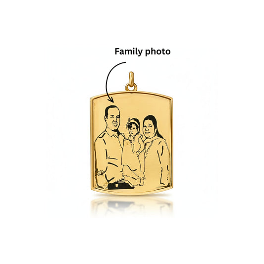 Eternal Moments 22K Gold Custom Portrait Pendant