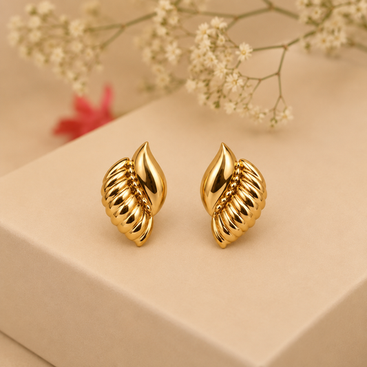 The Golden Shell Stud Earrings