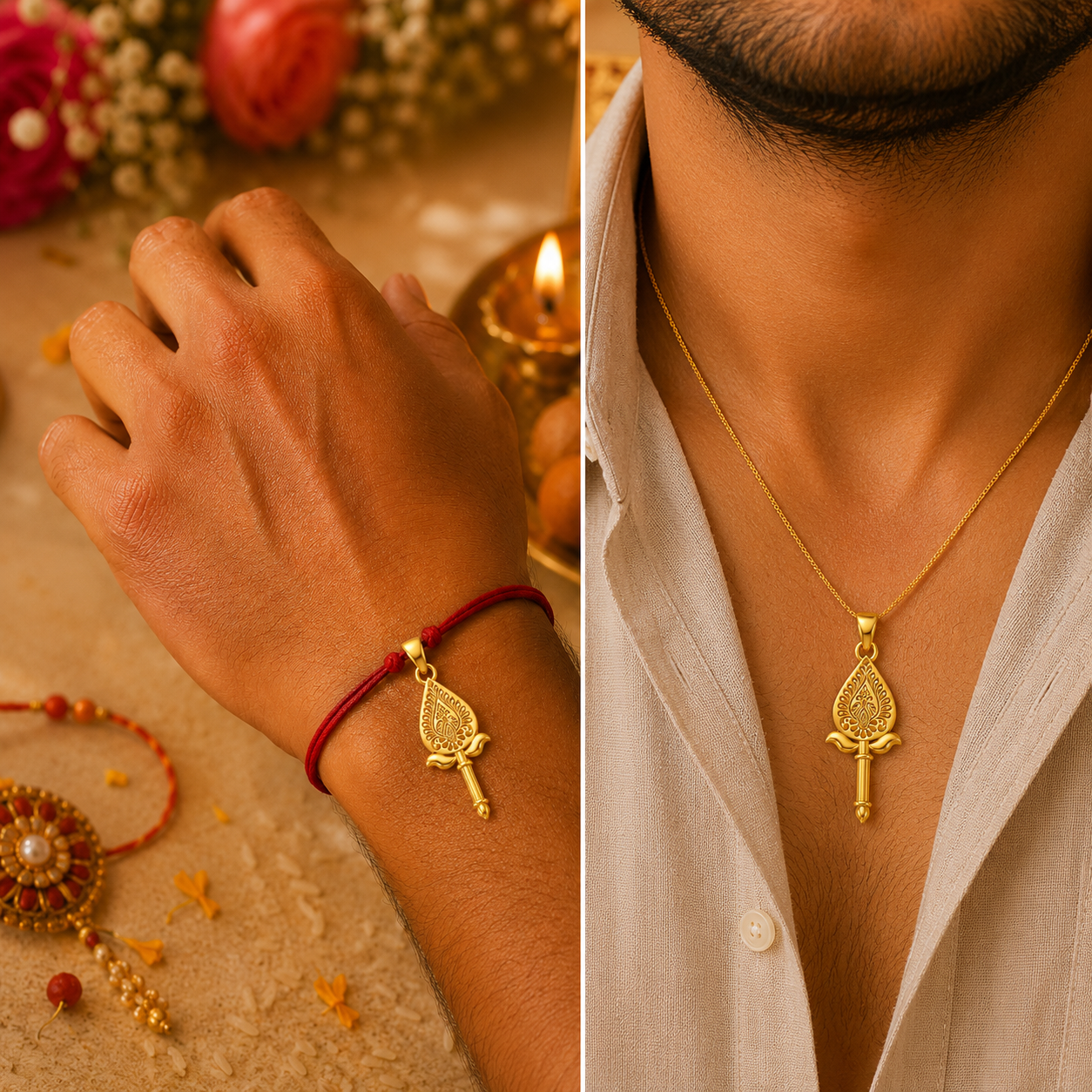 Lord Murugan Vel Rakhi cum Pendant