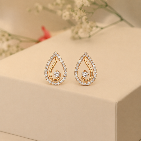 The Teardrop Halo Earrings