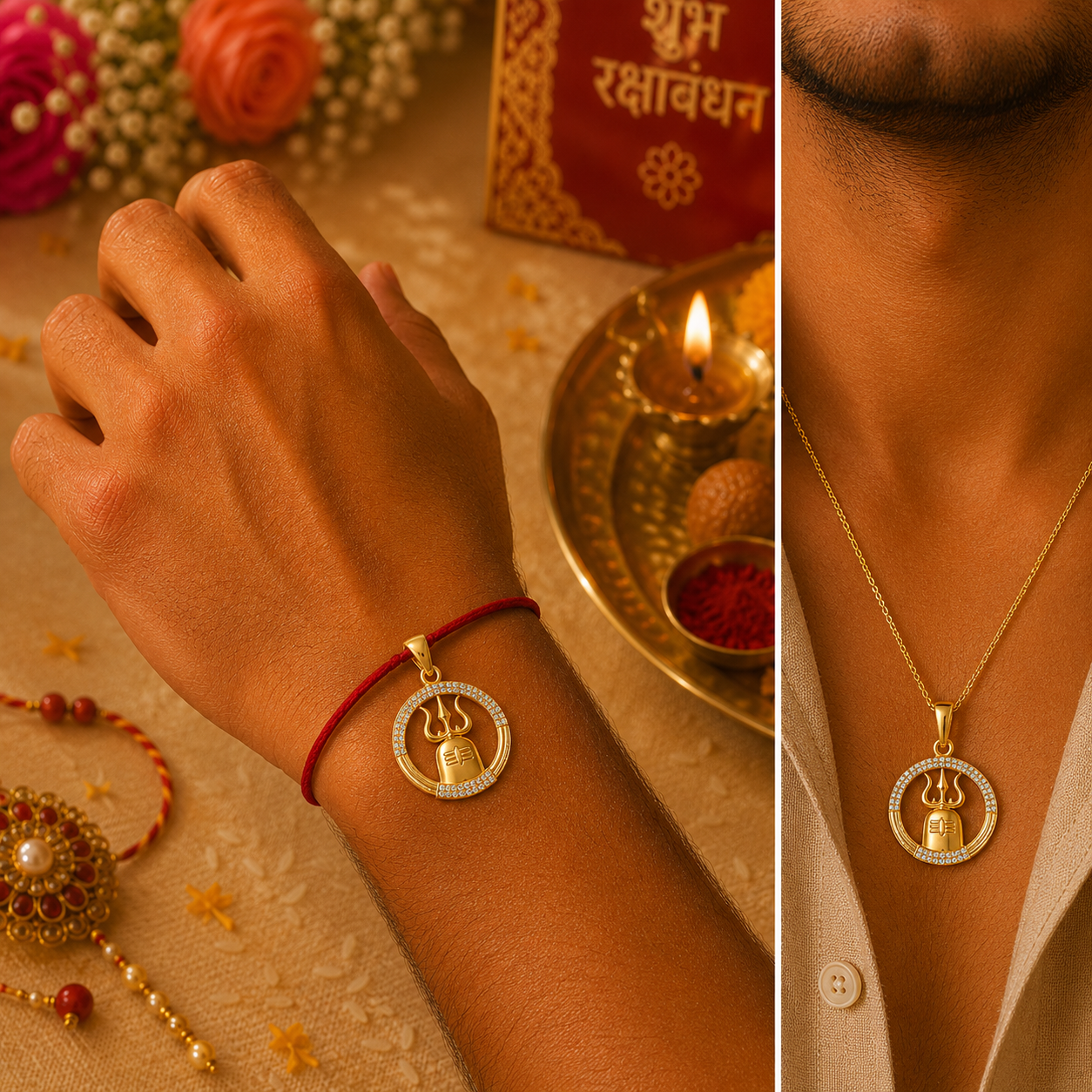 Shiva Linga Rakhi cum Pendant