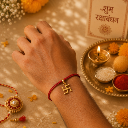 Swastik Rakhi cum Pendant