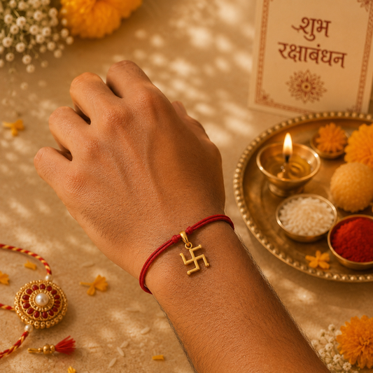 Swastik Rakhi cum Pendant