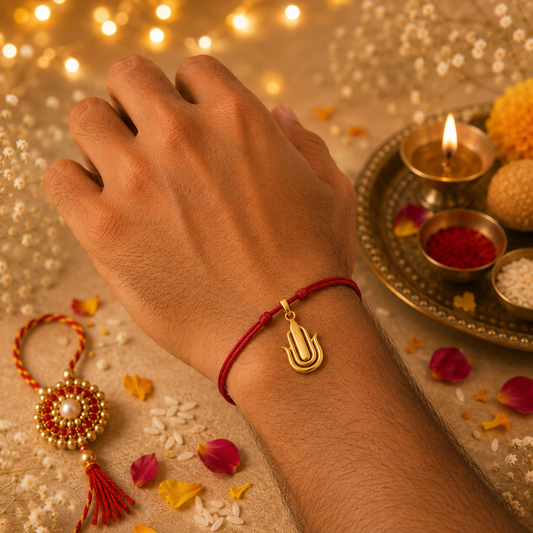 Modern Hamsa Rakhi cum Pendant