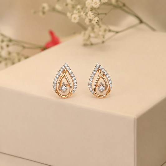 The Flame Teardrop Stud Earrings