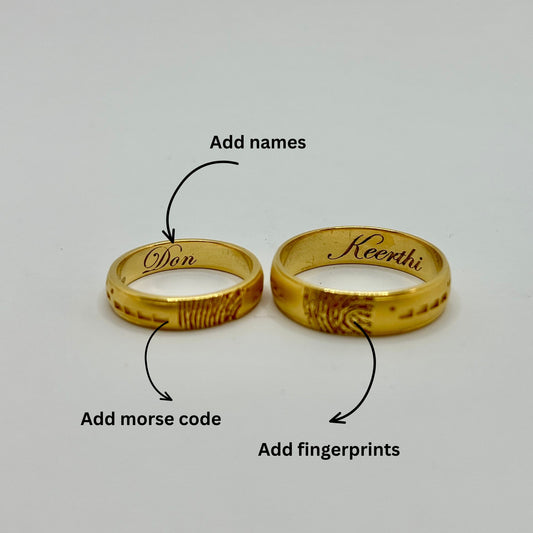 Morse Code Fingerprint Ring