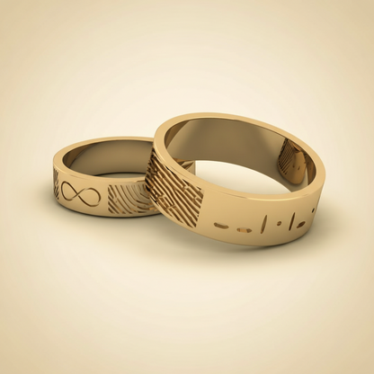 Eternal Bond Fingerprint Wedding Bands