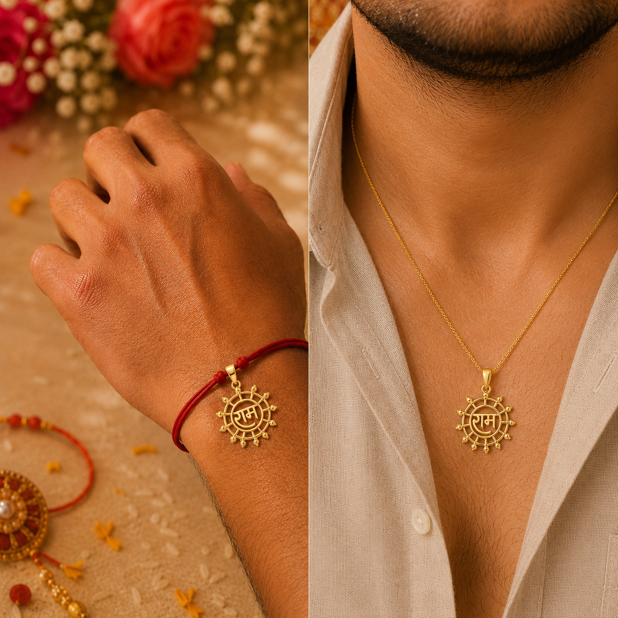 Ram chakra Rakhi cum Pendant