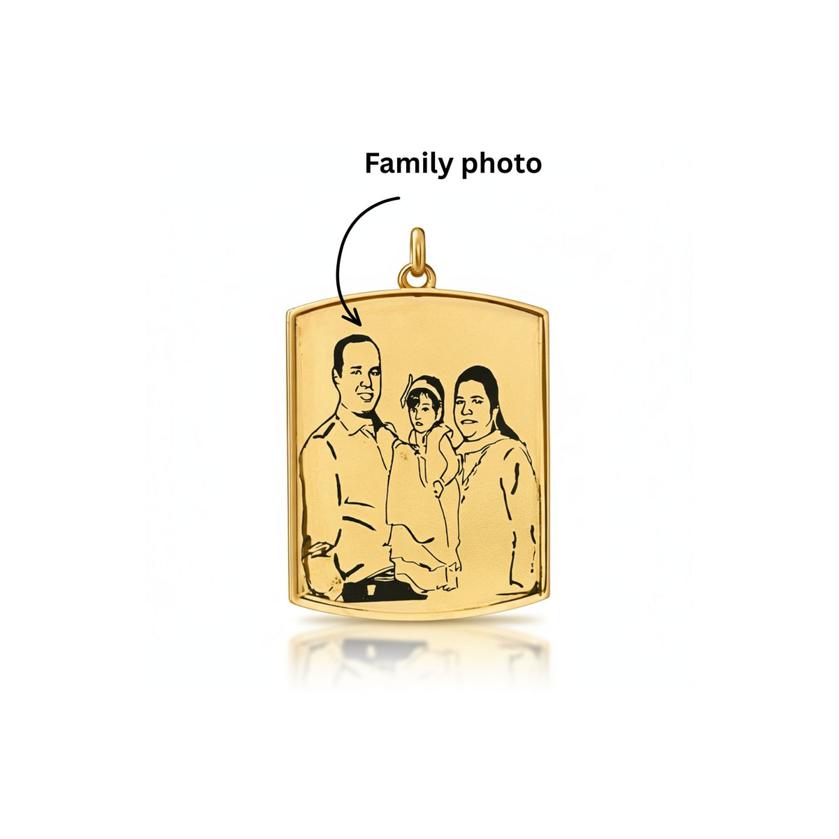 Eternal Moments 22K Gold Custom Portrait Pendant