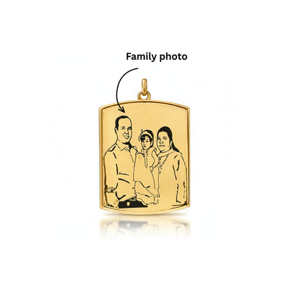Eternal Moments 22K Gold Custom Portrait Pendant