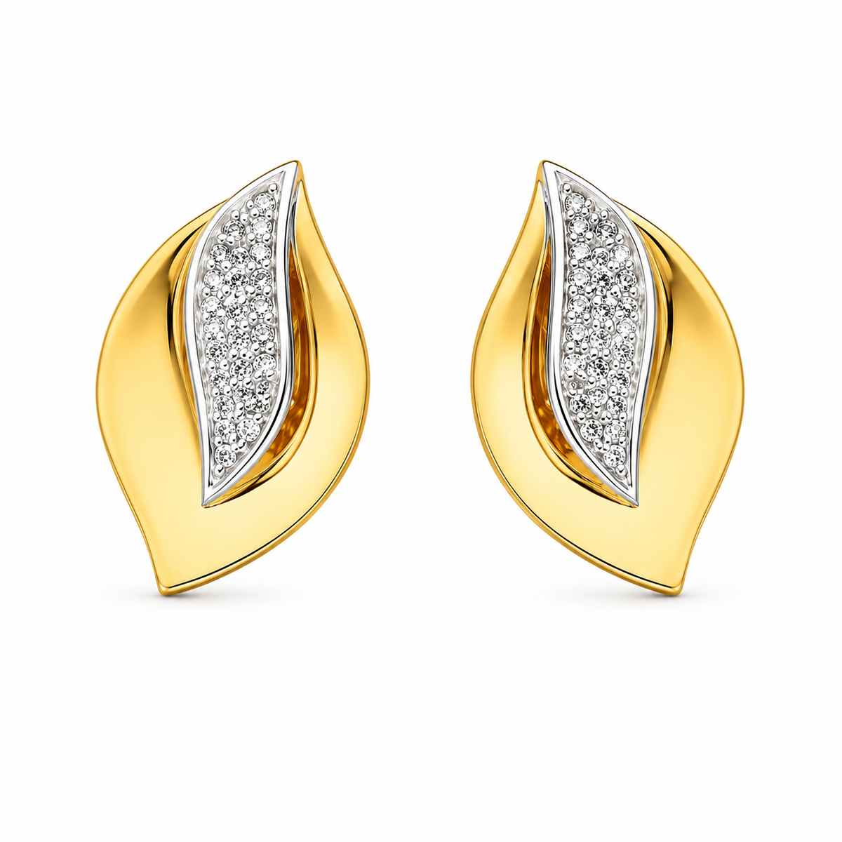 The Leaf Marquise Stud Earrings