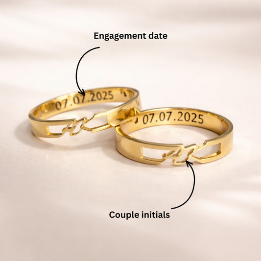 Custom Initial Couple Rings