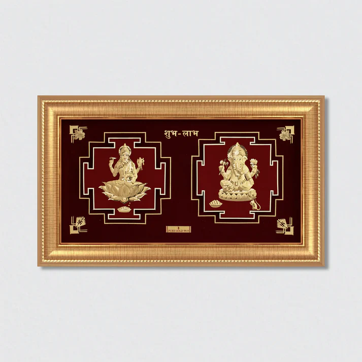 Lakshmi & Ganesha Painting (Size L)
