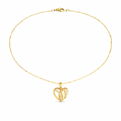 Interwoven Heart Diamond Pendant