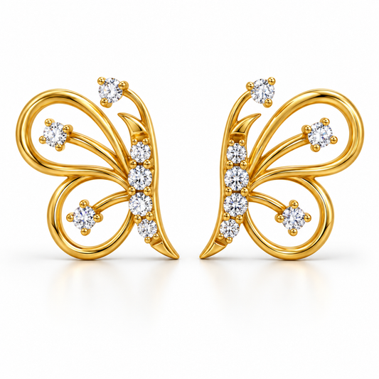The Butterfly Diamond Stud Earrings