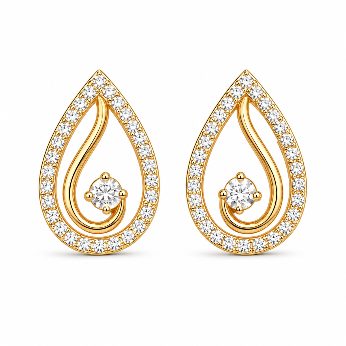 The Teardrop Halo Earrings