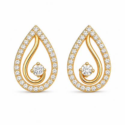 The Teardrop Halo Earrings