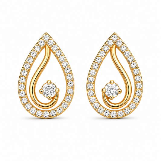 The Teardrop Halo Earrings