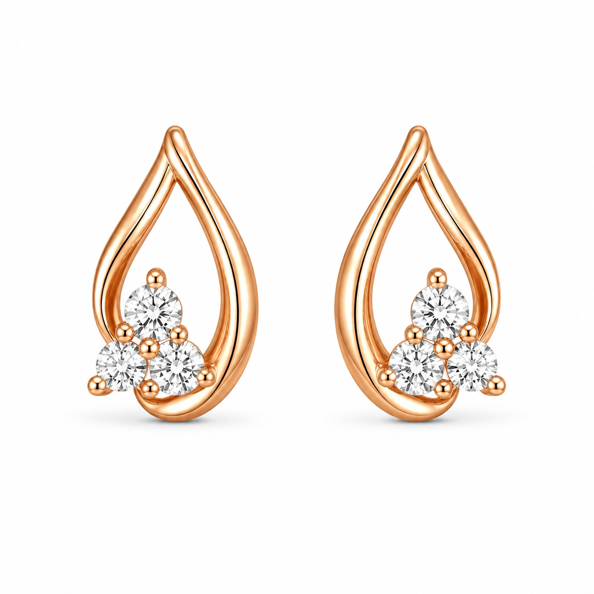 The Teardrop Vine Stud Earrings