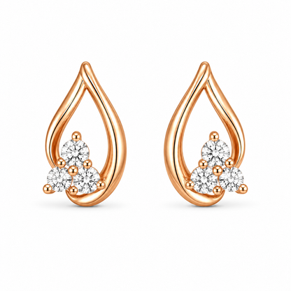 The Teardrop Vine Stud Earrings