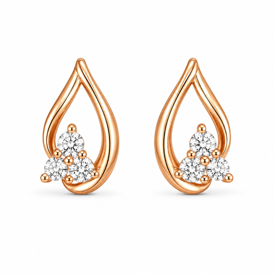 The Teardrop Vine Stud Earrings