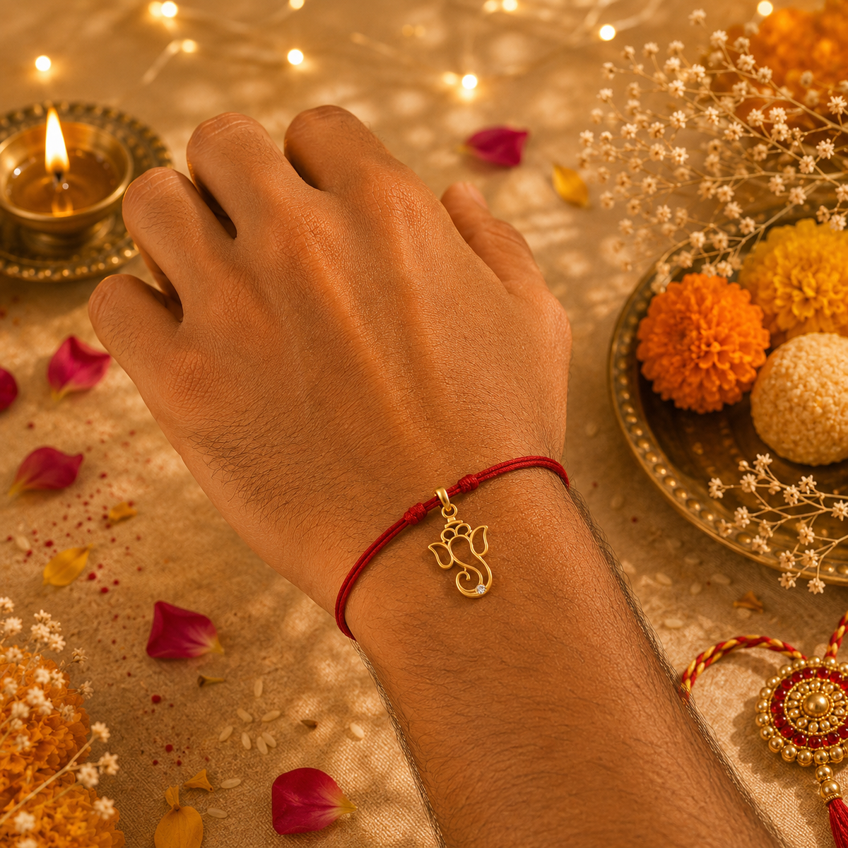 Lord Ganesha Rakhi cum Pendant