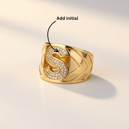 Custom Initial Gold Ring