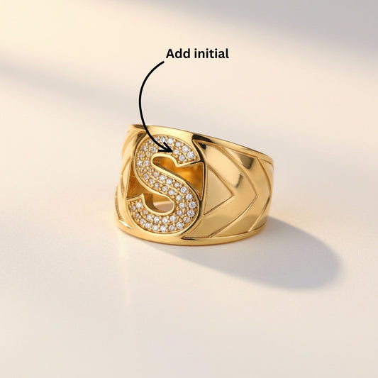 Custom Initial Gold Ring