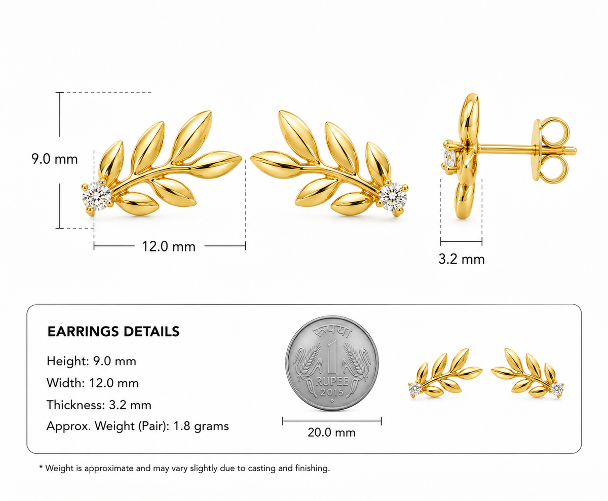 The Olive Branch Stud Earrings