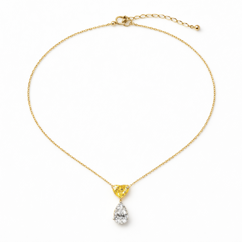 Dripping heart necklace
