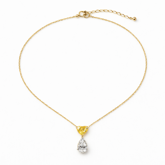 Dripping heart necklace