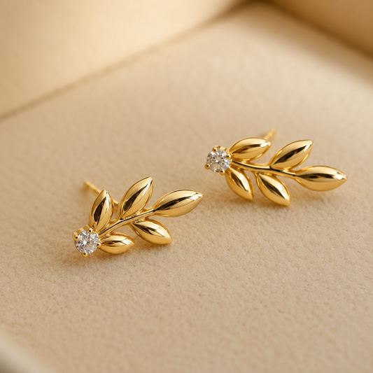 The Olive Branch Stud Earrings