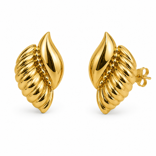 The Golden Shell Stud Earrings
