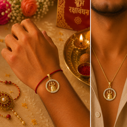 Shiva Linga Rakhi cum Pendant