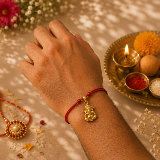 Lord Ganesha Rakhi cum Pendant