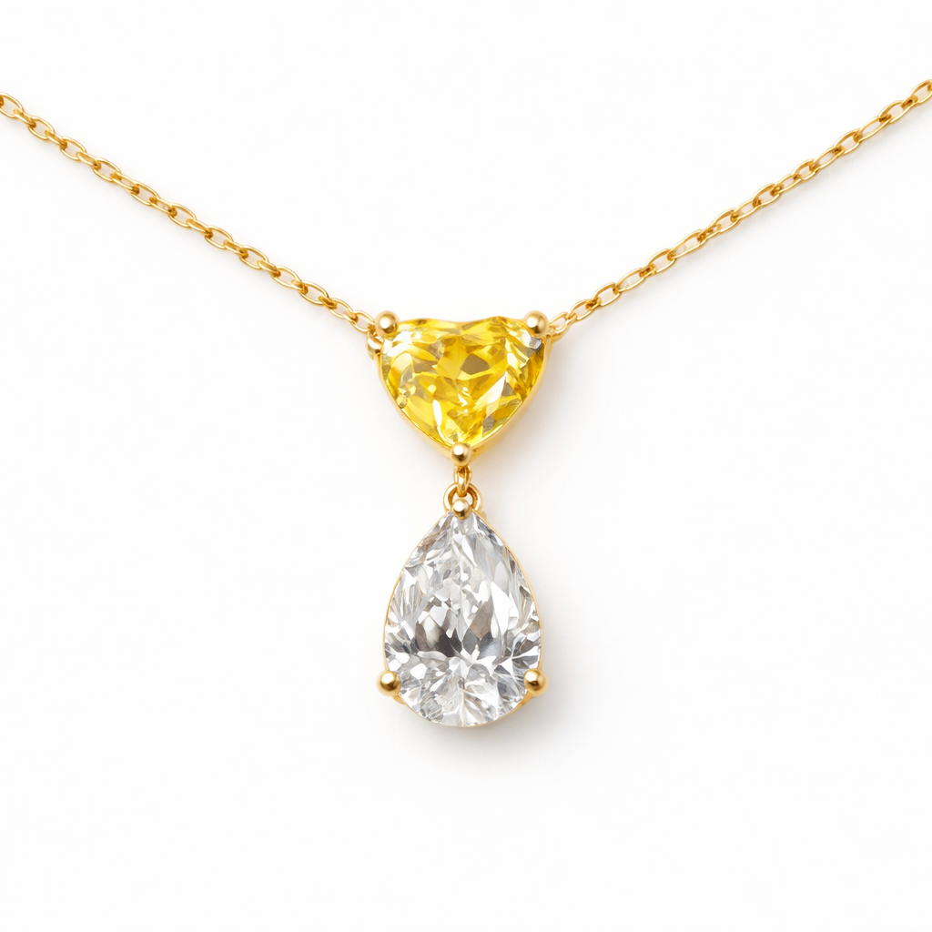 Dripping heart necklace