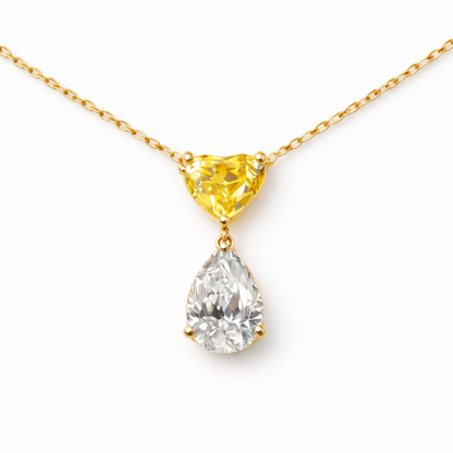 Dripping heart necklace