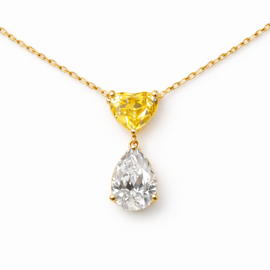 Dripping heart necklace