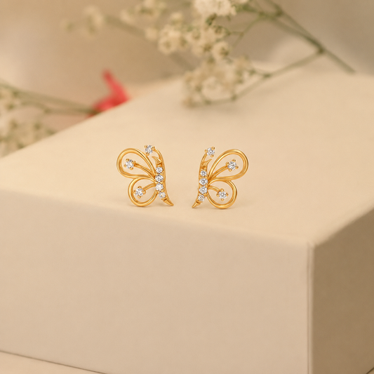 The Butterfly Diamond Stud Earrings