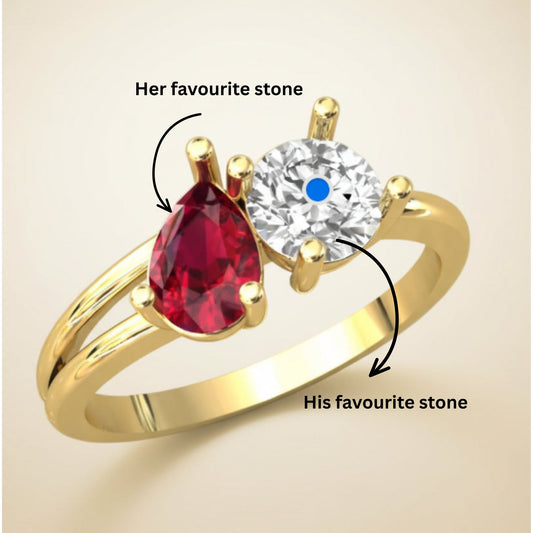 Toi et Moi Dual Gemstone Ring