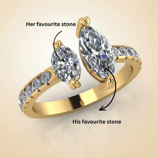 Toi et Moi Dual Marquise Diamond Ring