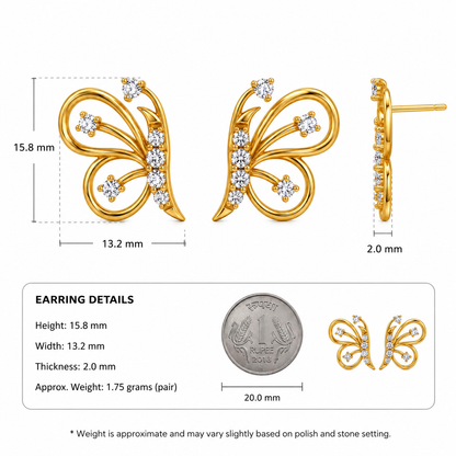 The Butterfly Diamond Stud Earrings