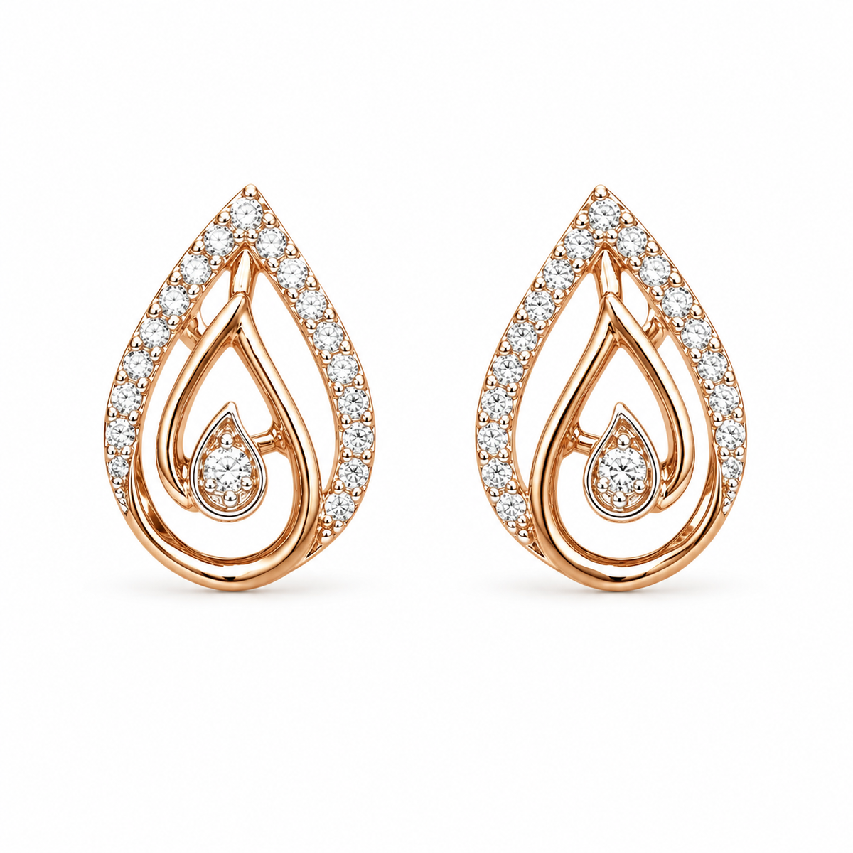 The Flame Teardrop Stud Earrings