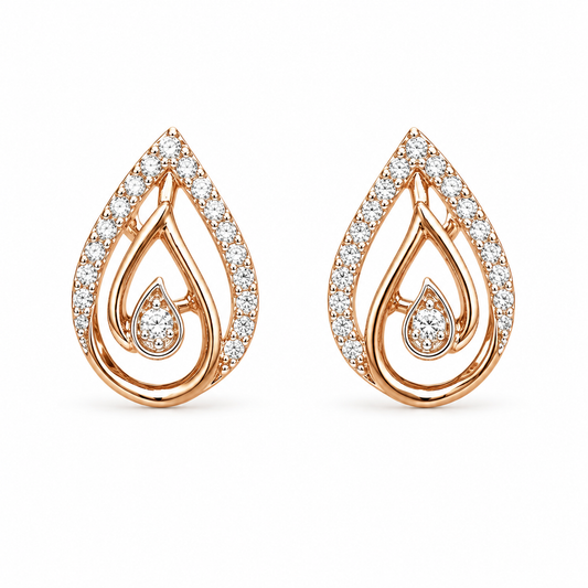The Flame Teardrop Stud Earrings