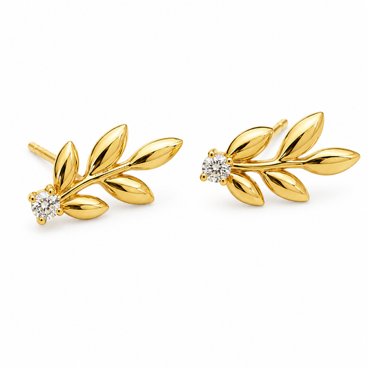 The Olive Branch Stud Earrings