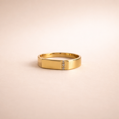 Custom Fingerprint Heart Couple Ring
