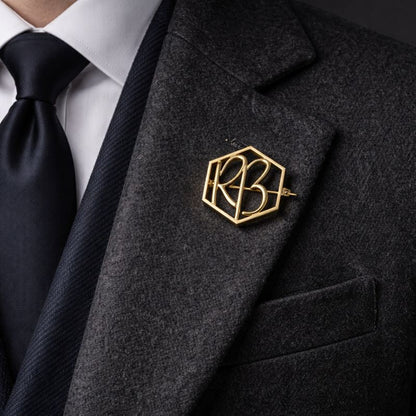 Hexagonal brooch