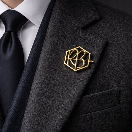 Hexagonal brooch
