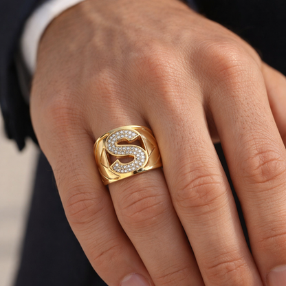 Custom Initial Gold Ring